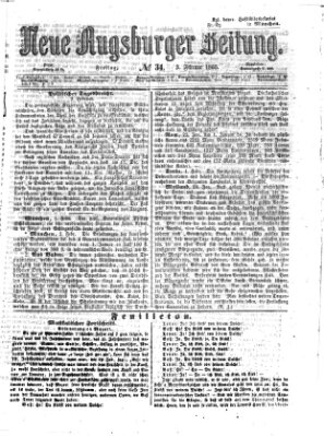 Neue Augsburger Zeitung Freitag 3. Februar 1865