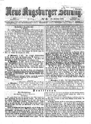 Neue Augsburger Zeitung Freitag 10. Februar 1865