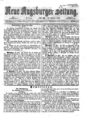 Neue Augsburger Zeitung Freitag 24. Februar 1865