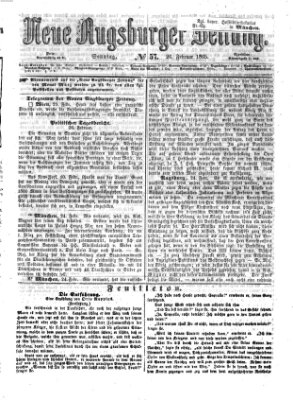 Neue Augsburger Zeitung Sonntag 26. Februar 1865