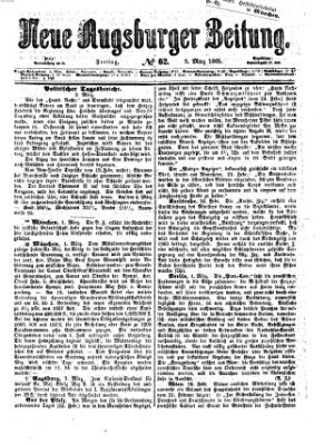 Neue Augsburger Zeitung Freitag 3. März 1865