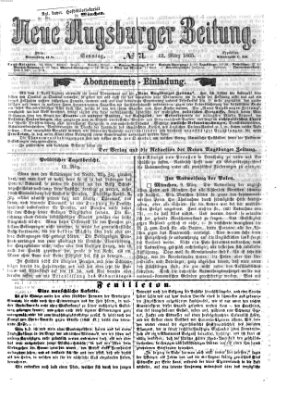 Neue Augsburger Zeitung Sonntag 12. März 1865