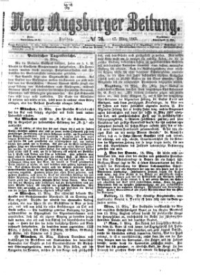 Neue Augsburger Zeitung Freitag 17. März 1865