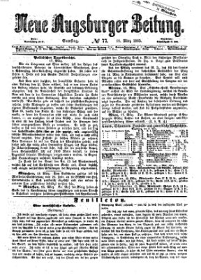 Neue Augsburger Zeitung Samstag 18. März 1865