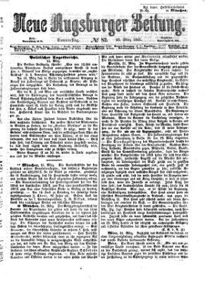 Neue Augsburger Zeitung Donnerstag 23. März 1865