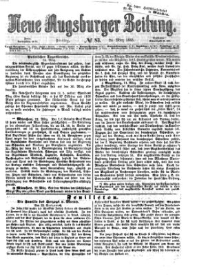 Neue Augsburger Zeitung Freitag 24. März 1865