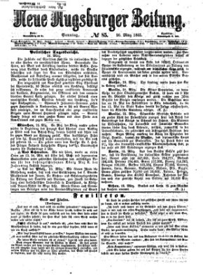 Neue Augsburger Zeitung Sonntag 26. März 1865