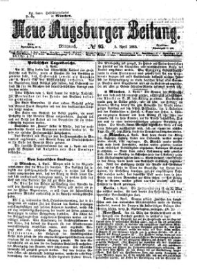 Neue Augsburger Zeitung Mittwoch 5. April 1865