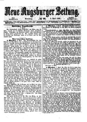 Neue Augsburger Zeitung Sonntag 9. April 1865