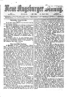 Neue Augsburger Zeitung Mittwoch 26. April 1865