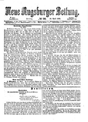 Neue Augsburger Zeitung Freitag 28. April 1865