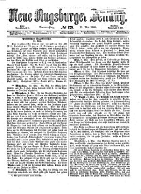 Neue Augsburger Zeitung Donnerstag 11. Mai 1865