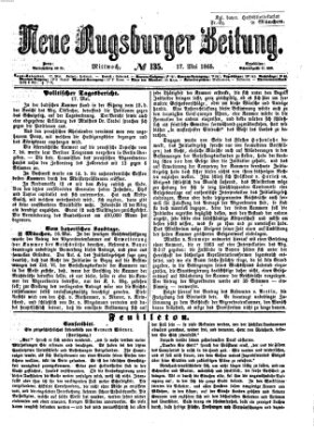 Neue Augsburger Zeitung Mittwoch 17. Mai 1865