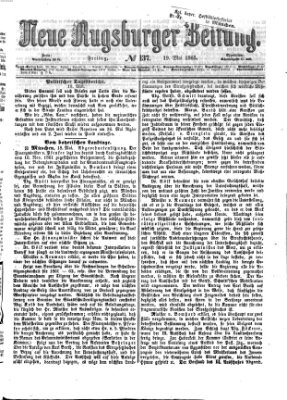 Neue Augsburger Zeitung Freitag 19. Mai 1865