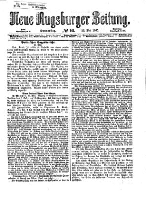 Neue Augsburger Zeitung Donnerstag 25. Mai 1865