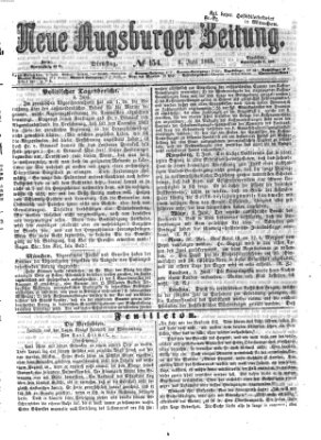 Neue Augsburger Zeitung Dienstag 6. Juni 1865