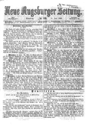 Neue Augsburger Zeitung Sonntag 11. Juni 1865