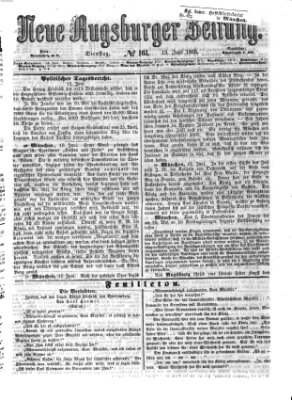 Neue Augsburger Zeitung Dienstag 13. Juni 1865