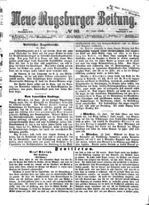 Neue Augsburger Zeitung Freitag 16. Juni 1865