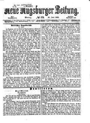 Neue Augsburger Zeitung Montag 26. Juni 1865