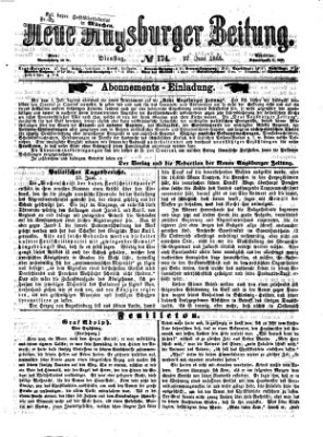 Neue Augsburger Zeitung Dienstag 27. Juni 1865