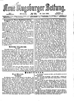 Neue Augsburger Zeitung Mittwoch 28. Juni 1865