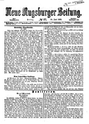 Neue Augsburger Zeitung Freitag 30. Juni 1865