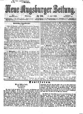 Neue Augsburger Zeitung Montag 3. Juli 1865