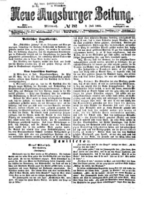 Neue Augsburger Zeitung Mittwoch 5. Juli 1865