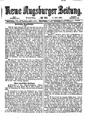 Neue Augsburger Zeitung Donnerstag 6. Juli 1865