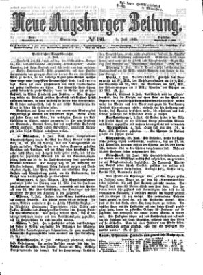 Neue Augsburger Zeitung Sonntag 9. Juli 1865