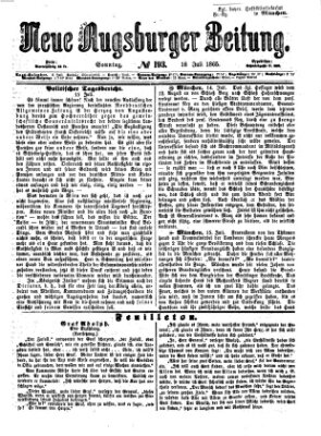 Neue Augsburger Zeitung Sonntag 16. Juli 1865