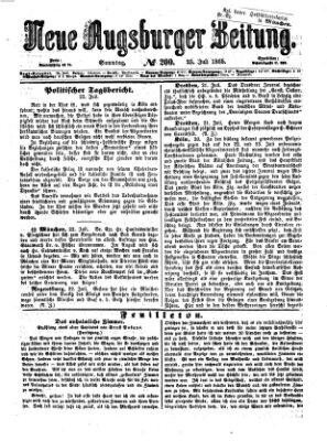 Neue Augsburger Zeitung Sonntag 23. Juli 1865