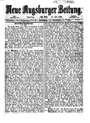 Neue Augsburger Zeitung Sonntag 30. Juli 1865