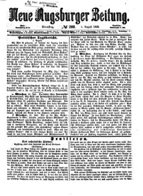 Neue Augsburger Zeitung Dienstag 1. August 1865