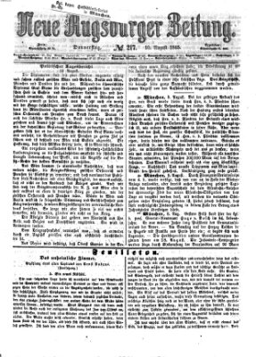 Neue Augsburger Zeitung Donnerstag 10. August 1865