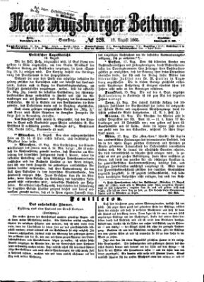 Neue Augsburger Zeitung Samstag 19. August 1865