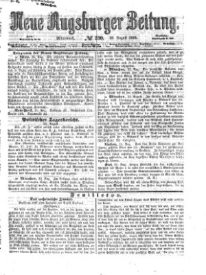 Neue Augsburger Zeitung Mittwoch 23. August 1865