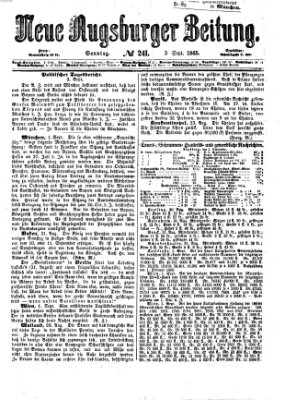 Neue Augsburger Zeitung Sonntag 3. September 1865