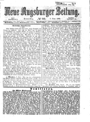 Neue Augsburger Zeitung Donnerstag 7. September 1865