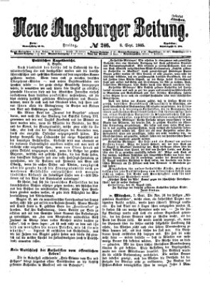 Neue Augsburger Zeitung Freitag 8. September 1865