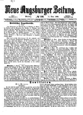Neue Augsburger Zeitung Montag 11. September 1865