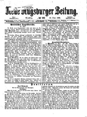 Neue Augsburger Zeitung Samstag 23. September 1865