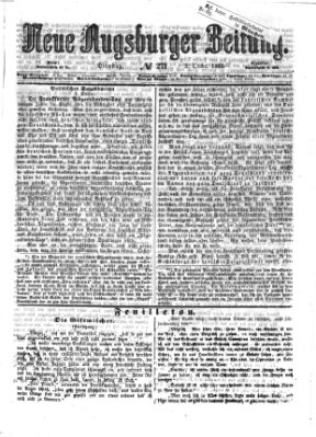 Neue Augsburger Zeitung Dienstag 3. Oktober 1865