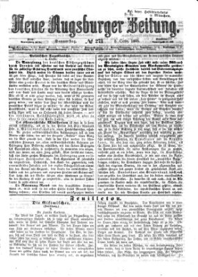 Neue Augsburger Zeitung Donnerstag 5. Oktober 1865