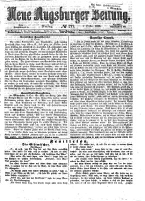 Neue Augsburger Zeitung Montag 9. Oktober 1865