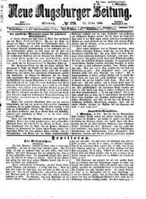 Neue Augsburger Zeitung Mittwoch 11. Oktober 1865