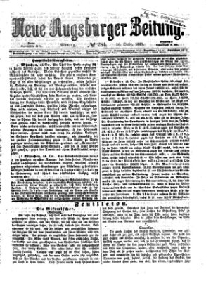 Neue Augsburger Zeitung Montag 16. Oktober 1865