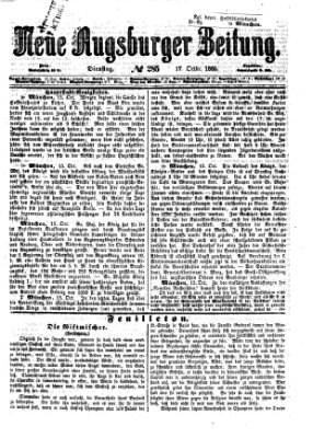 Neue Augsburger Zeitung Dienstag 17. Oktober 1865