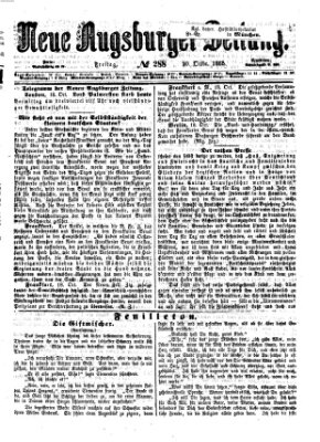 Neue Augsburger Zeitung Freitag 20. Oktober 1865